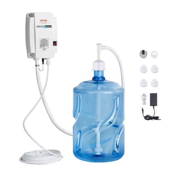 VEVOR Bottled Water Dispenser Pump System, 5 Gallon Dispensing System, Automatic Electric Water Dispenser, Single Inlet Water Jug Pump, Compatible Use with Coffee/Tea Machine, Refrigerator, Ice Maker