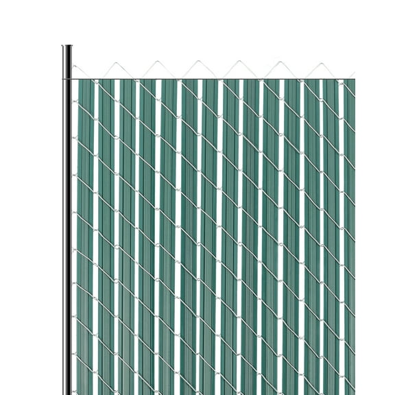 VEVOR Bottom Locking Privacy Slats, Double-Wall Vertical Bottom-Locking Slats with Wings for Chain-Link Fence,High-Density HDPE Chain Link Slats Ideally Fit 4' High Fence for Garden and Farm(Green)