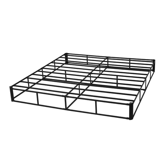 VEVOR Box Spring, King Size Bed Frame with Washable Fabric Cloth, Heavy Duty Metal Frame for King Bed, 9.1 in Mattress Foundation, 3500 lbs Max Weight Capacity, Easy Assembly, 79.1 x 75.8 x 9.1 in