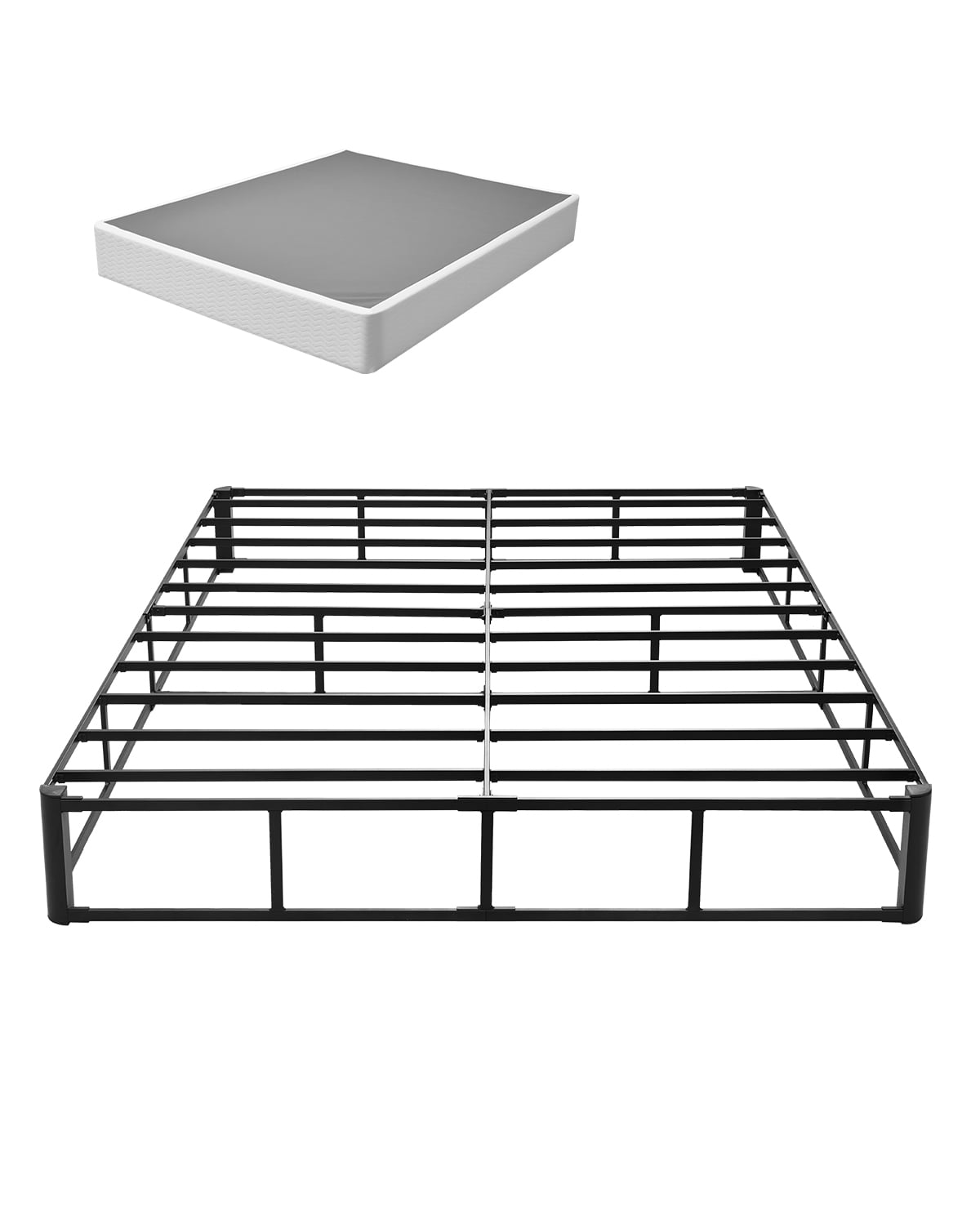 VEVOR Box Spring, Queen Size Bed Frame with Washable Fabric Cloth, Heavy Duty Metal Frame for Queen Bed, 9 in Mattress Foundation, 3500 lbs Max Weight Capacity, Easy Assembly
