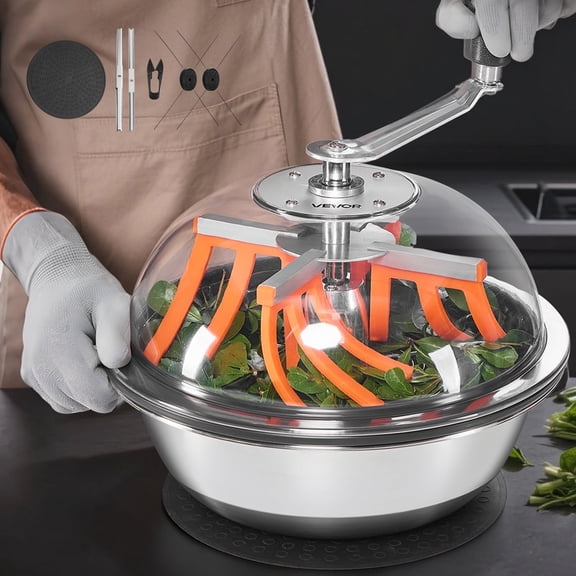 VEVOR Leaf Bowl Trimmer, 13 in Manual Bud Trimmer, with Sharp Stainless Steel Blades, Visual Cutting, Wet & Dry Hydroponic Cutting Machine, Twisted Spin Cut for Plants Leaves Buds Flowers