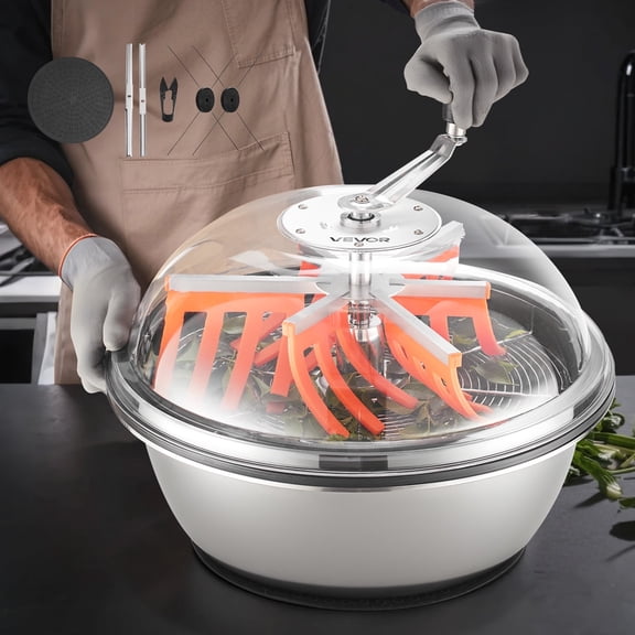 VEVOR Bud Leaf Bowl Trimmer, 19 in Manual Bud Trimmer, with Sharp Stainless Steel Blades, Visual Cutting, Wet & Dry Hydroponic Cutting Machine, Twisted Spin Cut for Plants Leaves Buds Flowers