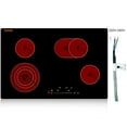 thumbnail image 1 of VEVOR Built in Electric Stove Top, 30.3 x 20.5 inch 4 Burners, 240V Glass Radiant Cooktop with Sensor Touch Control, Timer & Child Lock Included, 9 Power Levels for Simmer Steam Slow Cook Fry, 1 of 10