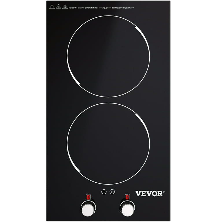 New Electric Radiant Cooktop 2 Burner Electric Stove Top Knob