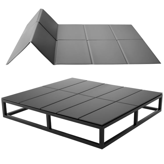VEVOR Bunkie Board, Cal King Size 72.4 x 83.8 in, Foldable Bed Board Under Mattress with Hook-and-Loop Straps, PP Core with 600D Oxford Fabric, Anti-Sag for Metal Frames, Bunk Beds, and Sleeper Sofas