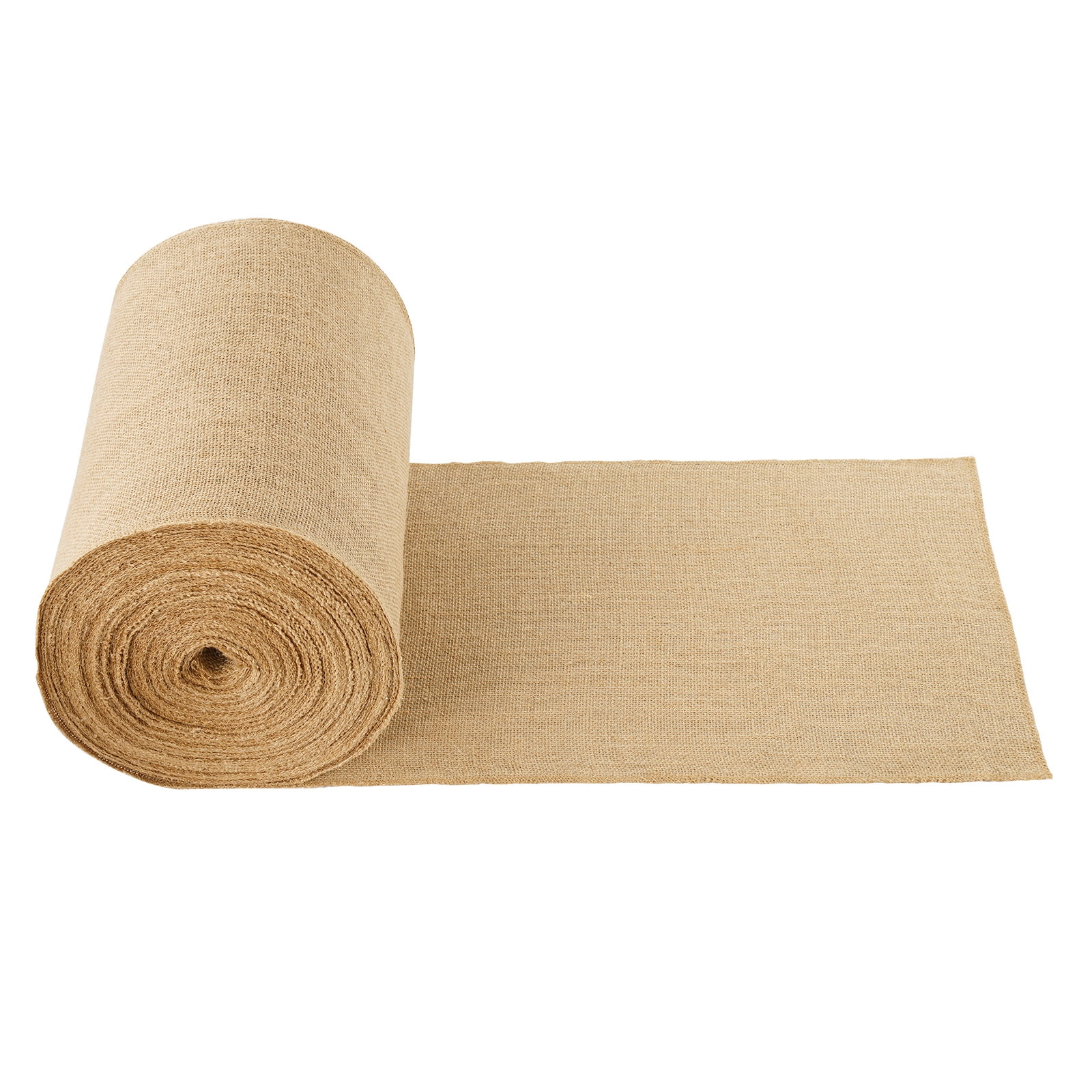 VEVOR Burlap Fabric Roll, 14” x 150 ft & 50 x 50 High Density Wide Natural Burlap Fabric Rolls, Jute Fabric Burlap Tree Wrap Roll, for Decor, Crafts, Wedding, Plant & Tree Winter Covering