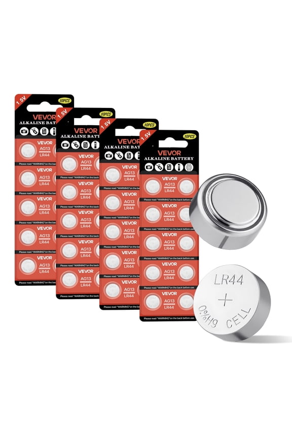 Button Cell Battery, 4 Pack (40 Count) LR44 Alkaline Batteries Non-Mercury, AG13 357 303 SR44 Battery 1.5V Button Coin Cell Batteries for Remote Controls, Heart Rate Monitors, and Other Devices