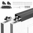 thumbnail image 1 of VEVOR Bypass Sliding Door Hardware Kit, 5 ft Aluminum Alloy Dual-Track Bypass Door Hardware, Smooth and Quiet Sliding, Easy to Install, for 1" to 1 3/4" Thickness 30" Width 2 Door System, for Closet, 1 of 9