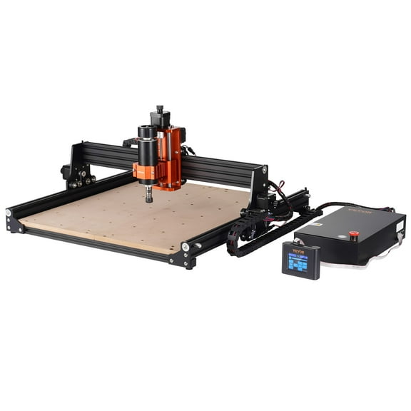VEVOR CNC Router Machine, 300W, 3 Axis GRBL Control Wood Engraving Carving Milling Machine Kit, 15.75 x 15.75 x 2.36 in / 400 x 400 x 60mm Working Area 1200 RPM for Wood Acrylic MDF PVC Plastic
