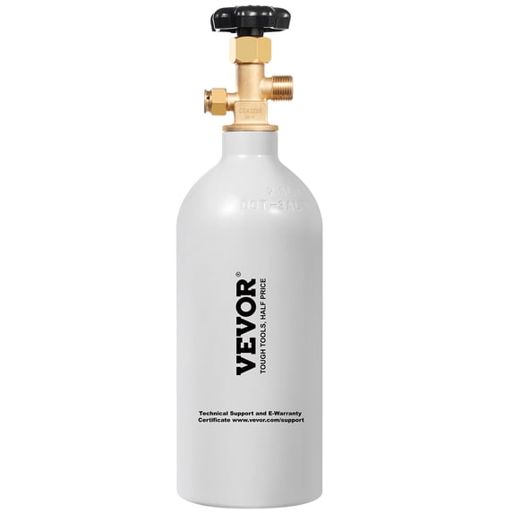 VEVOR CO2 Tank, 2.5 lbs New Aluminum Alloy Cylinder, CO2 Air Tank with Light Gray Spray Coating, CGA320 Valve & Adjustable Pressure, DOT Approved Cylinder for Draft Beer Dispensing and Soda Maker