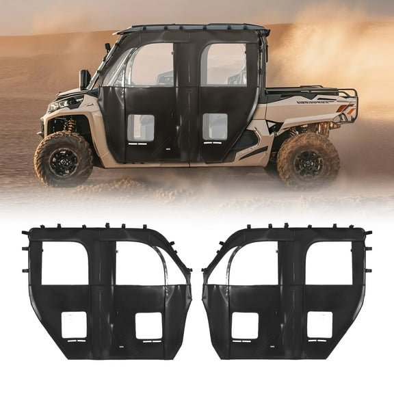VEVOR Cab Enclosure Upper Doors, Compatible with CFMOTO Uforce 1000 XL 2022-2024, Soft Upper Doors, Windproof Waterproof Upgraded Zipper UTV Soft Side Window Kit