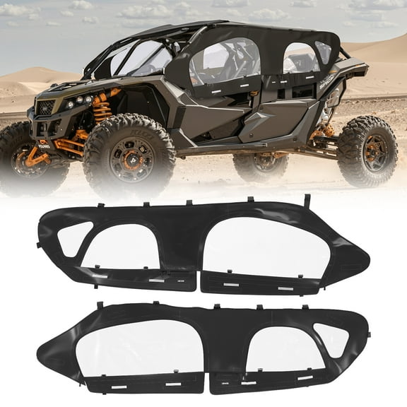 VEVOR Cab Enclosure Upper Doors, Compatible with Can-Am Maverick X3 MAX 4-Seater 2017-2024, Soft Upper Doors, Windproof Upgraded Zipper UTV Soft Side Window Kit