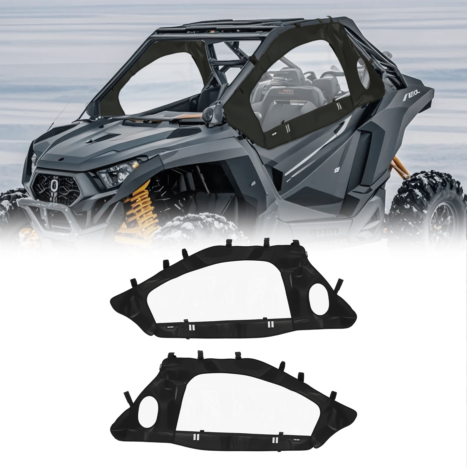 VEVOR Cab Enclosure Upper Doors, Compatible with Polaris RZR PRO XP ...