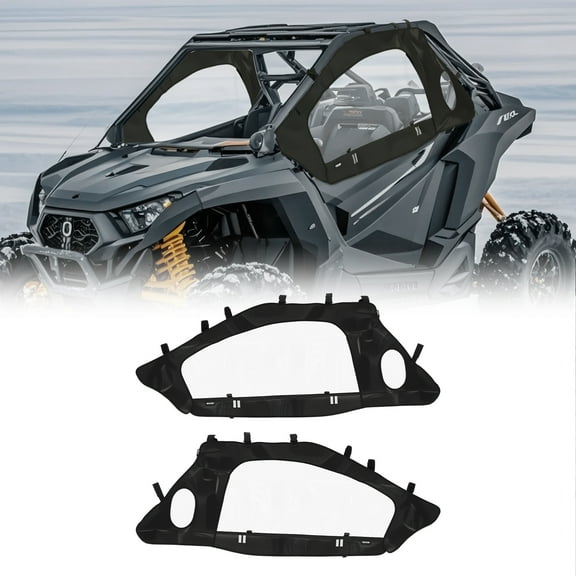 VEVOR Cab Enclosure Upper Doors, Compatible with Polaris RZR PRO XP/Turbo R 2020-2024, Soft Upper Doors, Windproof Upgraded Zipper UTV Soft Side Window Kit, Work with Side Mirrors and Windshields
