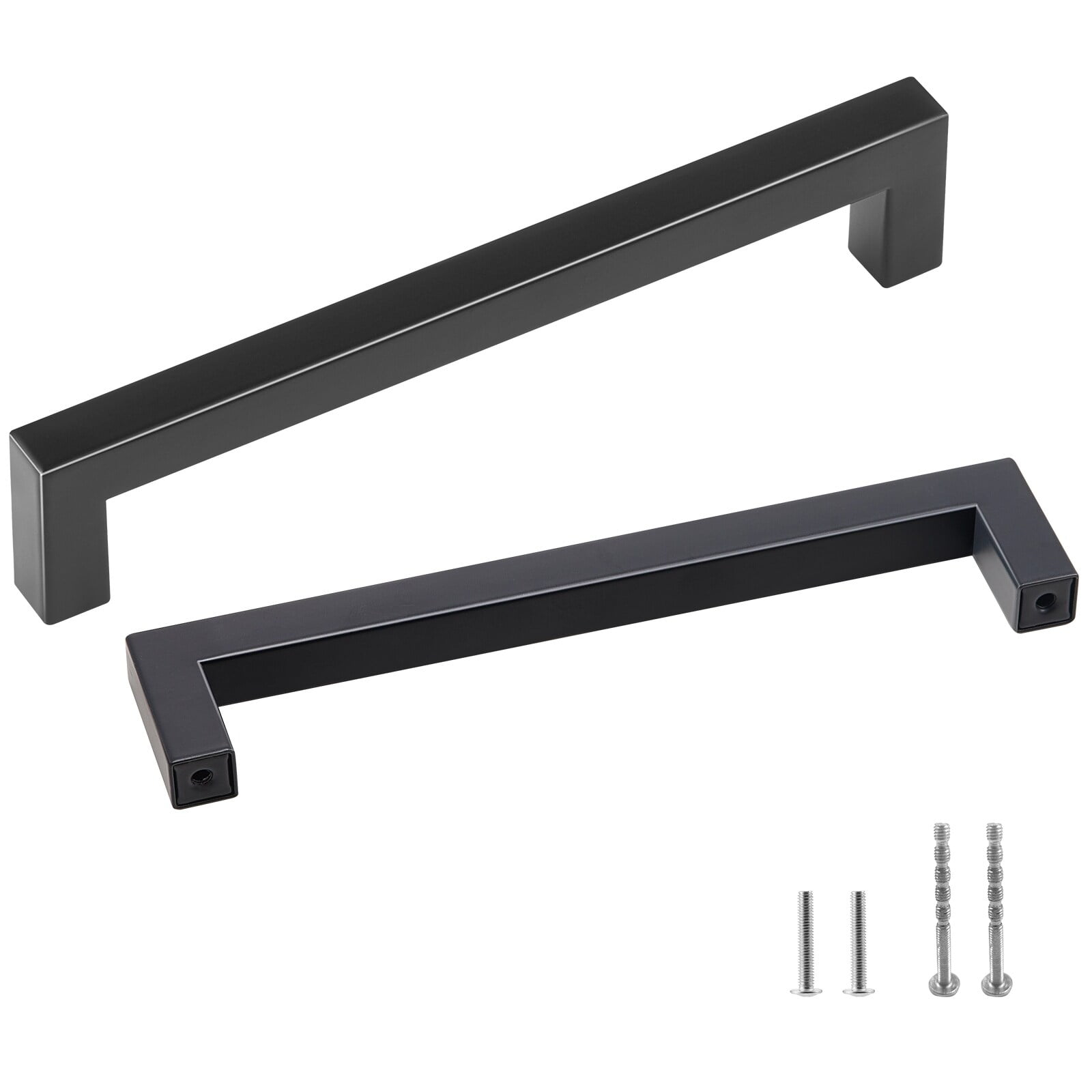 Matte Black Stainless Steel Modern Cabinet Bar Pulls Set