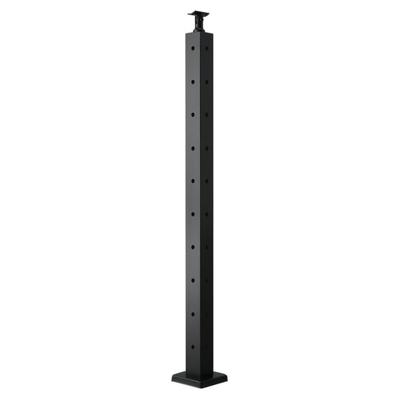 L Shape Post Railing Cable Railing Post, 36x2x2 Inch Corner Railing Post, with L-Shaped Pre ...