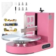 thumbnail image 1 of VEVOR Cake Decorating Machine, Cake Cream Spreading Coating Smearing Machine, Low Noise Cake Frosting Machine, Turntable with Adjustable Scraper, for 4" to 16" Cake, 25-320RPM Rotating Speed, Pink, 1 of 9
