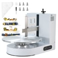 thumbnail image 1 of VEVOR Cake Decorating Machine, Cake Cream Spreading Coating Smearing Machine, Low Noise Cake Frosting Machine, Turntable with Adjustable Scraper, for 4" to 16" Cake, 25-320RPM Rotating Speed, White, 1 of 9