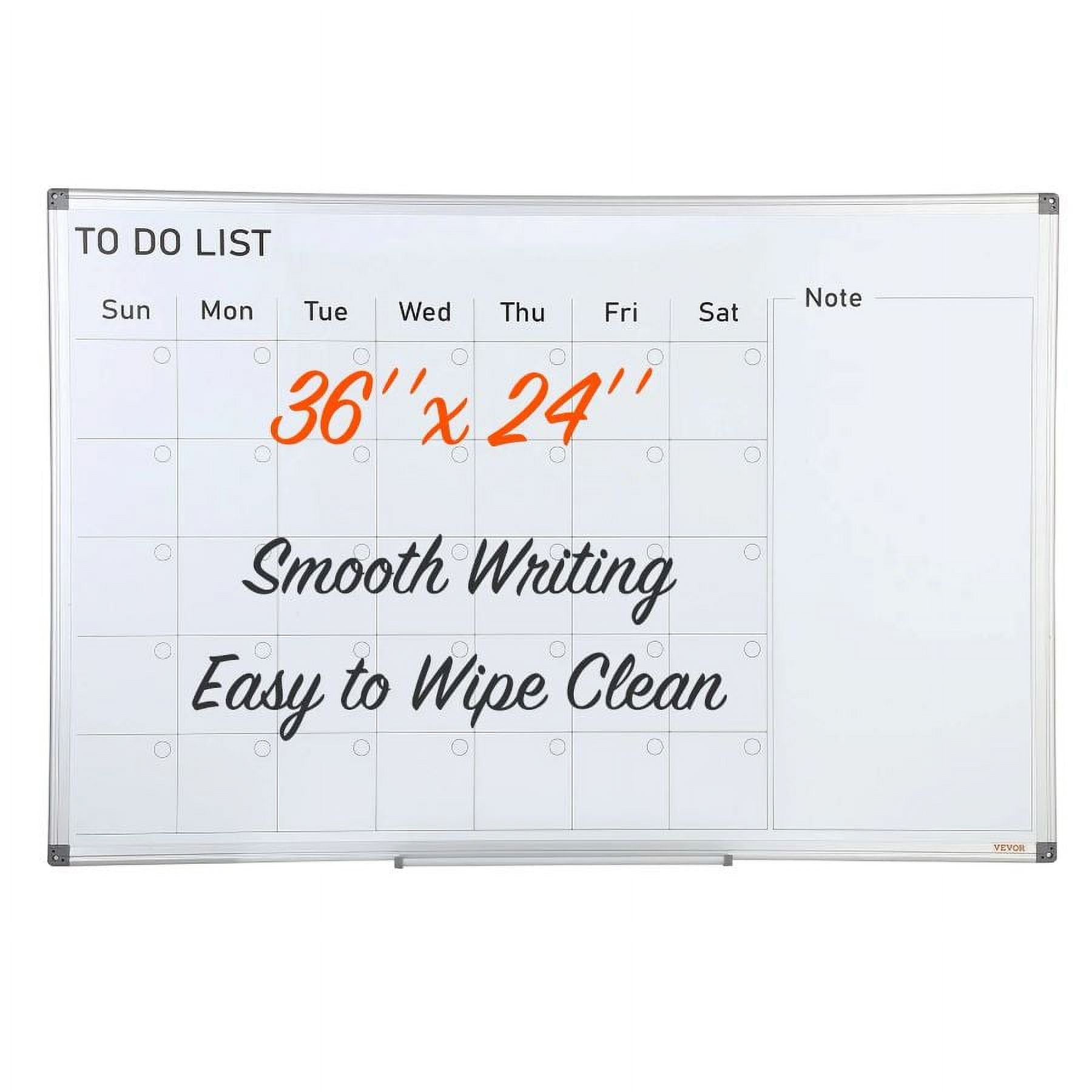 Vevor Calendar Whiteboard, 36 X 24 Inches Magnetic Dry Erase Calendar 