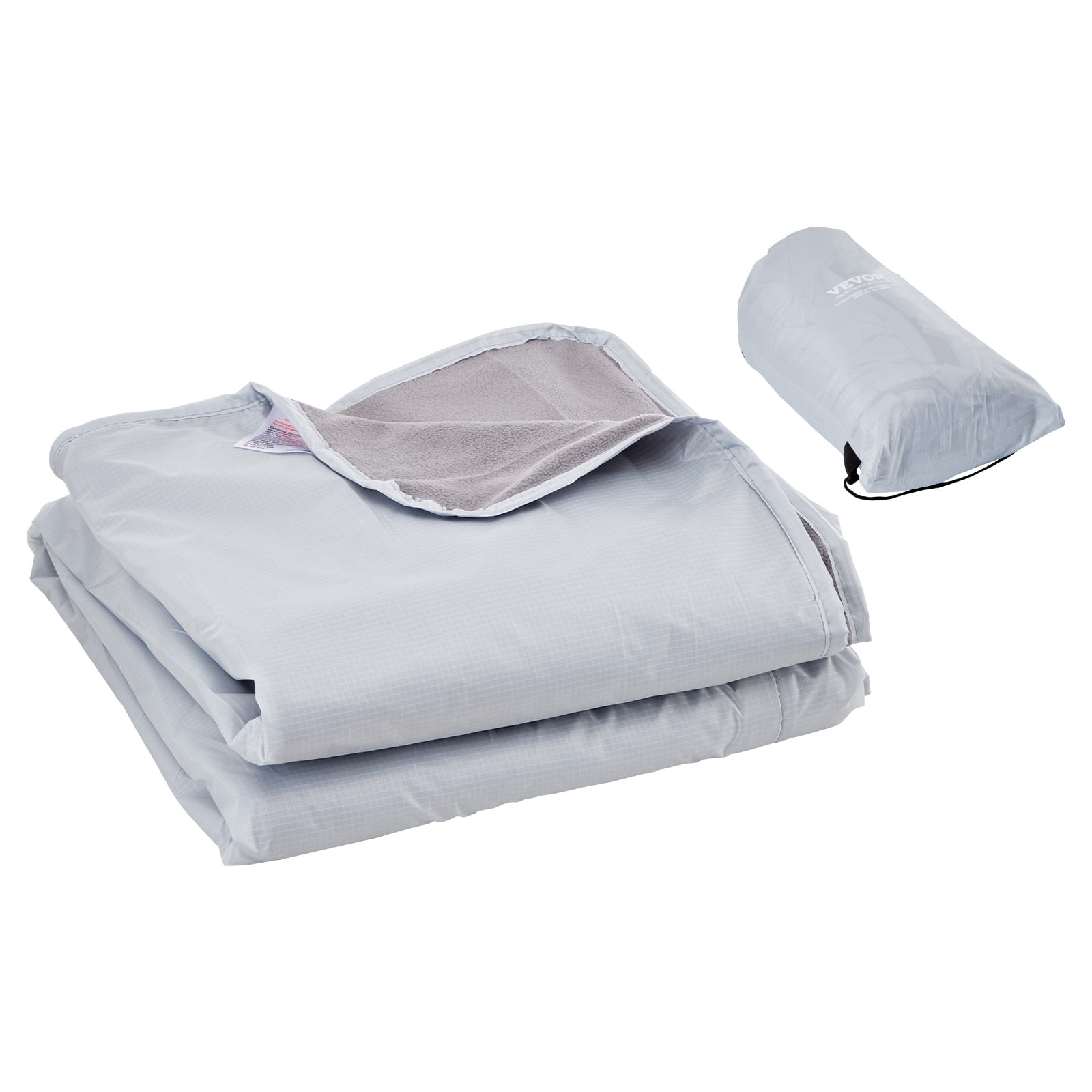 Warm Waterproof Camping Blanket - 79x57 Inch, Fleece Lined, Compression Sack Included