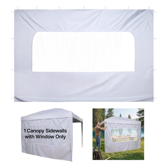 VEVOR Canopy Sidewalls, Fit for 10 x 10 ft Pop Up Canopy Tent, Tent Side Walls with Waterproof and Sunlight Protection Layer for Outdoor Event Tents, Vendor Booths, Camping (1 Sidewall Only, White)