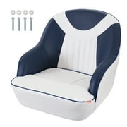 VEVOR Captain Bucket Seat, Pontoon Boat Seat with Thickened Sponge Padding, Boat Captain Chair for Fishing Boat, Sightseeing Boat, Speedboat, Canoe, 1-Piece