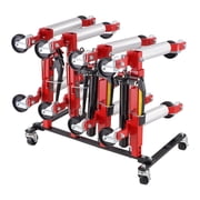 VEVOR Car Dolly Rack, Storage Rack with 360  Rotatable Wheels, Hydraulic Ratchet Trolley Jack Stand Organizer, Jack Stands Holder Storage Rack, 4-Dolly Capacity, Compatible with Most Dollies