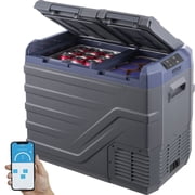 VEVOR Car Refrigerator, 12 Volt Car Refrigerator Fridge, 40 L Dual Zone Portable Freezer,4 -68  Adjustable Range, 12/24V DC and 100-240V AC Compressor Cooler