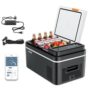 VEVOR Car Refrigerator, DC 12/24V AC100-240V Compressor Electric Cooler,4 F to 68 F Car Fridge with APP Control, 23 QT Cars Freezer for RVs, Campsites, Boats, Camping, Fishing, 45W Portable Freezer