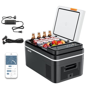 VEVOR Car Refrigerator, DC 12/24V AC100-240V Compressor Electric Cooler, -4°F to 68°F Car Fridge with APP Control, 23 QT Cars Freezer for RVs, Campsites, Boats, Camping, Fishing, 45W Portable Freezer