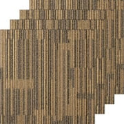 VEVOR Carpet Tiles Reusable, 24 Tiles, 24"x 24" Squares Carpet, Soft Padded Carpet, Carpet Floor Tiles for Bedroom Living Room Indoor Outdoor (Mixed Brown, 96 sqft/Box)