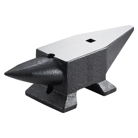 VEVOR Cast Iron Anvil, 22 Lbs/10kg Single Horn Anvil, with Large Countertop and Stable Base, High Hardness Rugged Round Horn Anvil Blacksmith, for Shaping, Bending