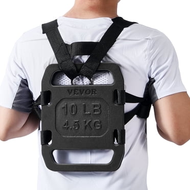 VEVOR Cast Iron Ruck Weights, 10LB Pair Ruck Plate, Weighted Weights for Rucking, Adjustable Ruck Plate with Straps, for Rucking, Swings, Squat, Strength Training, Weightlifting, Fitness Workout