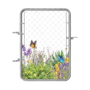 VEVOR Chain Link Fence Gate, 32 x 46 in, Adjustable Chain Link Fence Panel, Fit 2-4 ft W x 4 ft H Garden Fence Gate Opening, Galvanized Fencing Gate for Farm Posts Not Included