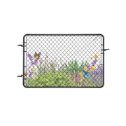 VEVOR Chain Link Fence Gate,72 x 48 in, Adjustable Chain Link Fence Panel, Fit 2.2-6 ft W x 6 ft H Garden Fence Gate Opening, Fencing Gate with Plastic Coating, for Farm Black, Posts Not Included