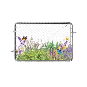 VEVOR Chain Link Fence Gate, 72 x 48 in, Adjustable Chain Link Fence Panel, Fit 2.2-6 ft (W) x 6 ft (H) Garden Fence Gate Opening, Rust-Resistant Galvanized Fencing Gate for Farm, Posts Not Included