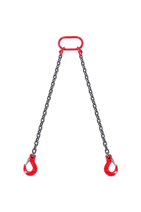 Chain Sling, 5/16 inch x 5 ft Lifting Chains with Hooks, G80 Engine Chain Hoist Lifts, 6600 lbs/3 Ton Capacity Lifting Sling Chains for Engine Hoist, Engine Lift Chain with 2 Leg Grab Hooks