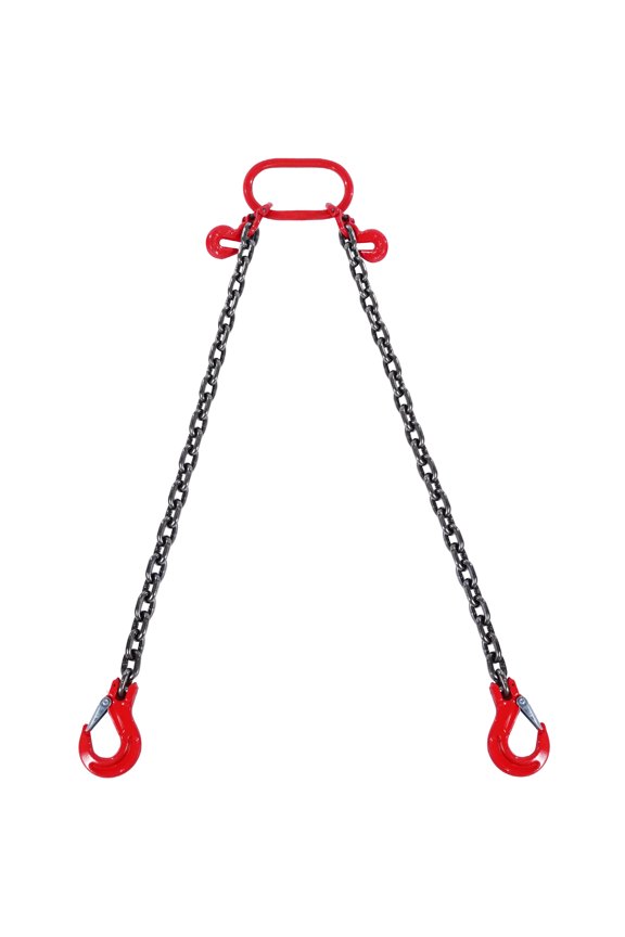 Chain Sling, 5/16 inch x 6 ft Lifting Chains with Hooks,G80 Engine Chain Hoist Lifts, 6600 lbs/3 Ton Lifting Sling Chains for Engine Hoist, Engine Lift Chain with 2 Leg Grab Hooks and Adjusters
