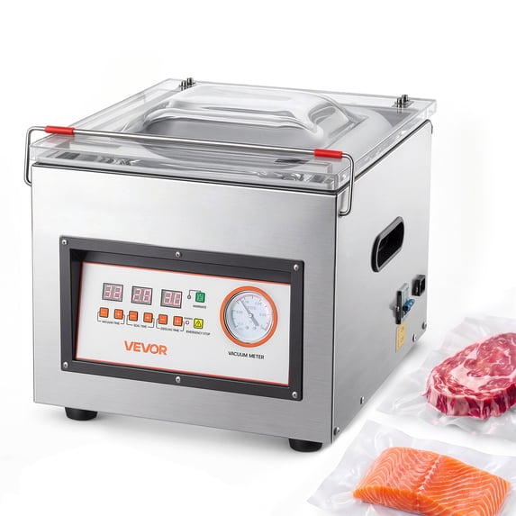 VEVOR Chamber Vacuum Sealer 2.2 Gal Chamber 12" Seal Bar Packing ...