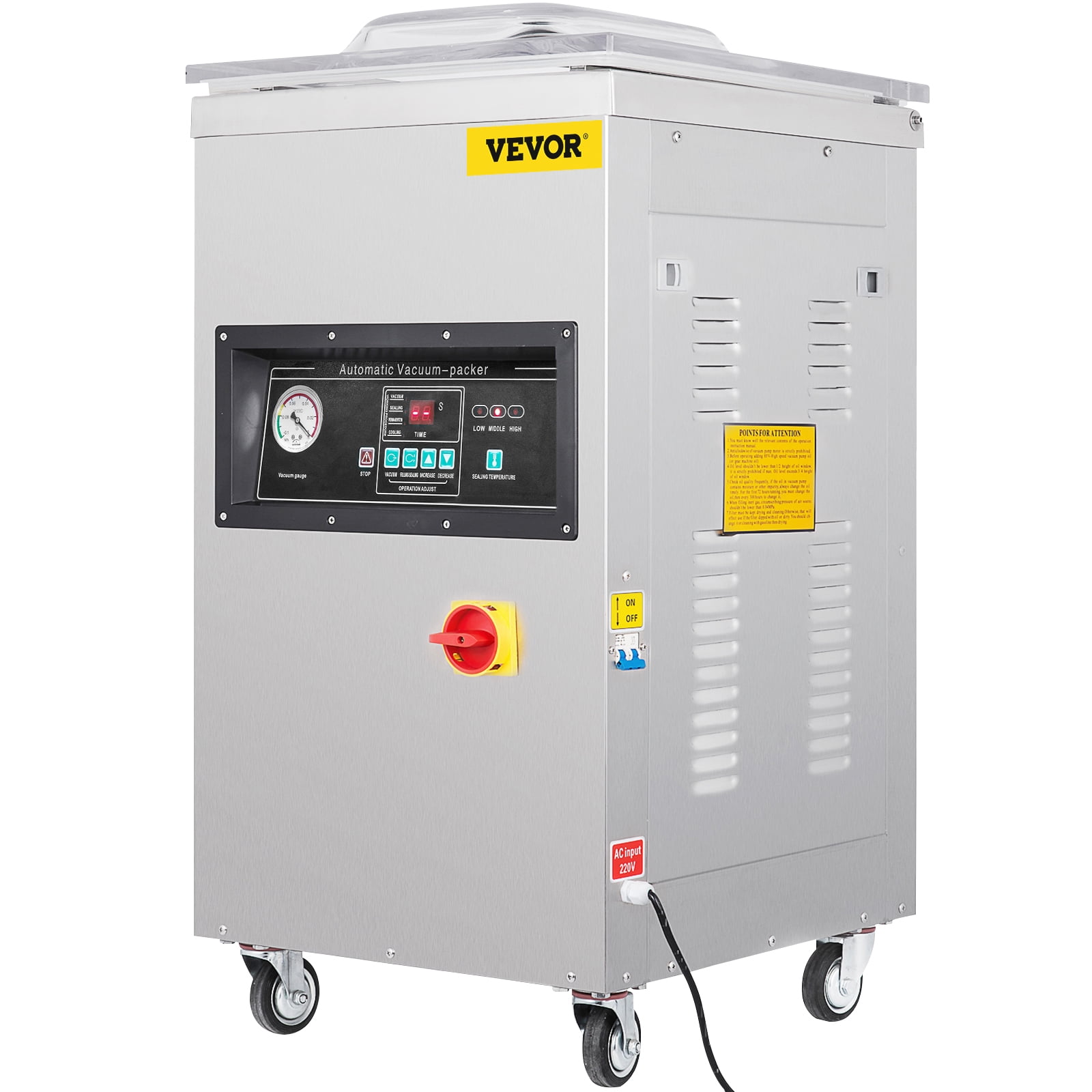 VEVOR Food Vacuum Sealer Machine 120 Watt Chamber Packaging Sealer