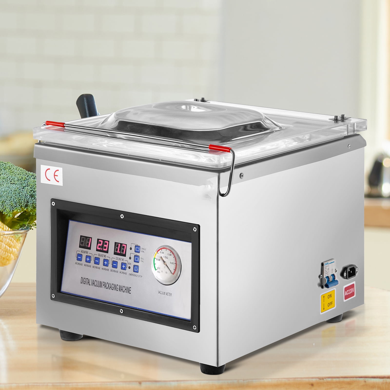 VEVOR Food Vacuum Sealer Machine 120 Watt Chamber Packaging Sealer 110-Volt for Food Saver Home Commercial Kitchen