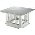 thumbnail image 1 of VEVOR Chimney Cap, 12 x 12 inch, 304 Stainless Steel Fireplace Chimney Cover, Not Easily Toppled & Practical Accessories & Easy Installation, Fits Mesh Flue Covers Outside Clay Flue Shingles, Silver, 1 of 9