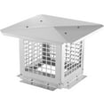 thumbnail image 1 of VEVOR Chimney Cap, 9 x 9 inch, 304 Stainless Steel Fireplace Chimney Cover, Not Easily Toppled & Practical Accessories & Easy Installation, Fits Mesh Flue Covers Outside Clay Flue Shingles, Silver, 1 of 9