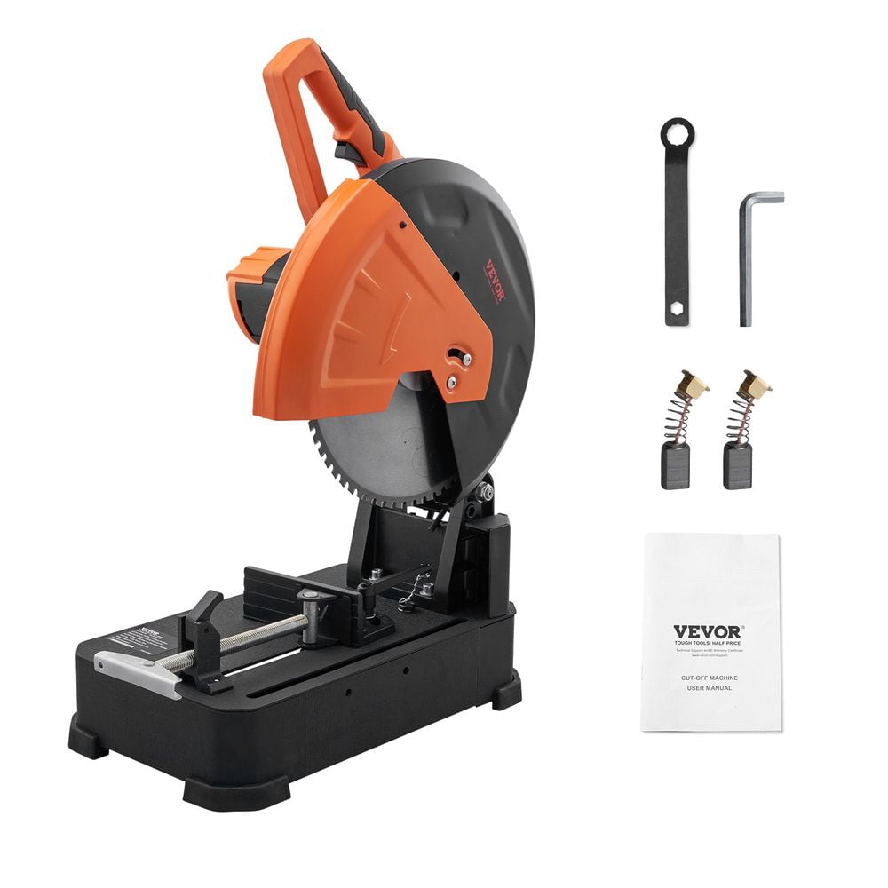 Chop Saw, 14"/355mm Blade Diameter Cut Off Saw, 2800W 1200RPM Steel Cutting Machine, 0-45° Adjustable Dry Cut Chop Saw, Miter Saw for Cutting Metal Cold Cut Saw for Steel/Rebar/Iron/Aluminum