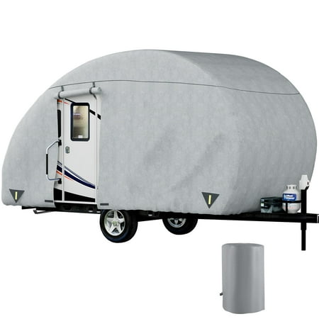 VEVOR Classic Accessories Over Drive PolyPRO3 Deluxe R-Pod Travel Trailer Cover, Fits up to 16'-18' Long - Trailer Body Only