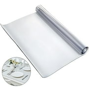 VEVOR Clear Desk Cover Protector 44 x 90 inch, Plastic Clear Desk Pad Mat 1.5mm Thick, Tablecloth Protector, Desk Protec