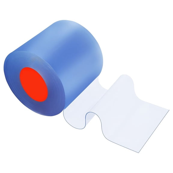 Clear PVC Strip Curtain, 101 ft Length x 12 in Width, Thermal Insulating Plastic Door Strip Bulk Roll, Walk in Freezer Cooler Curtain Strips for Doorways of Supermarket, Garage, Warehouse