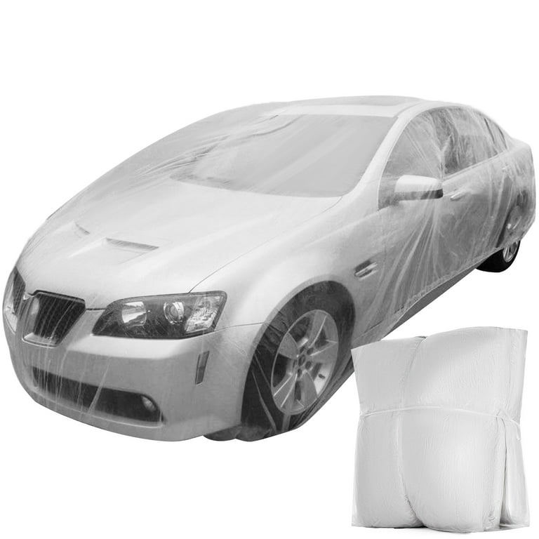 VEVOR 22' x 12' Disposable Clear Plastic Car Covers for Outdoor and Indoor, Waterproof and Dust Proof Full Cover, Effective Protection, Universal Type