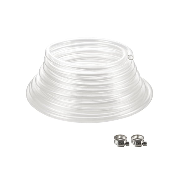 VEVOR Clear Vinyl Tubing, 3/8" ID x 1/2" OD, 50FT Plastic PVC Tubing, Flexible and Cuttable Clear Hose, 1/16 in Wall Thickness, High-strength PVC Material for Aquarium Irrigation Swimming Pool Lab