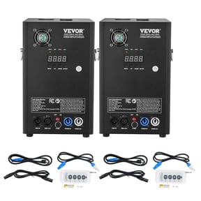 VEVOR Cold Spark Machine, 2 Pack 700W Output Fireworks Controllers, 6.6-16.4ft Adjustable Height, with Advanced DMX System,LED Screen,Portable Handle, Aluminum Alloy for Stage DJ Wedding Event,Party